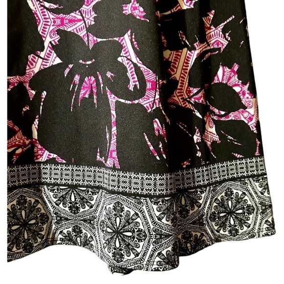 ROZ & ALI, NWOT, WOMENS, SLEEVELESS DRESS IN BLACK, PINK & WHITE. SIZE 8P - Picture 5 of 10